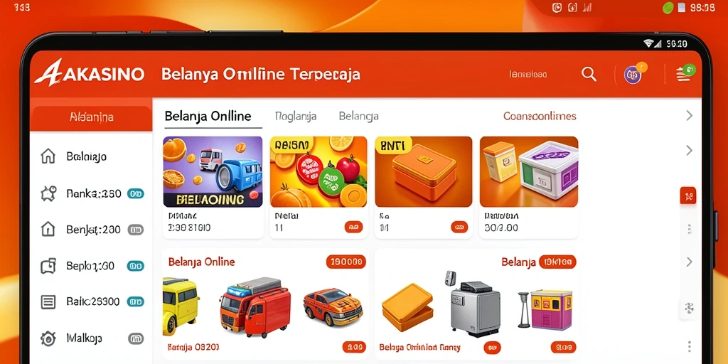 Antarmuka aplikasi AAKASINO yang modern dan ramah pengguna.