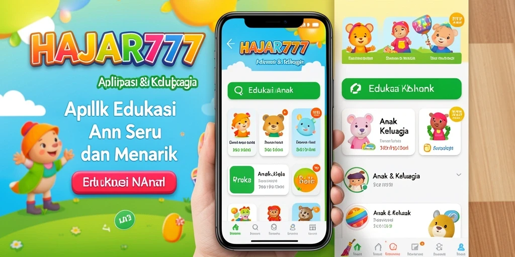 Antarmuka aplikasi HAJAR777 yang menarik dan edukatif.