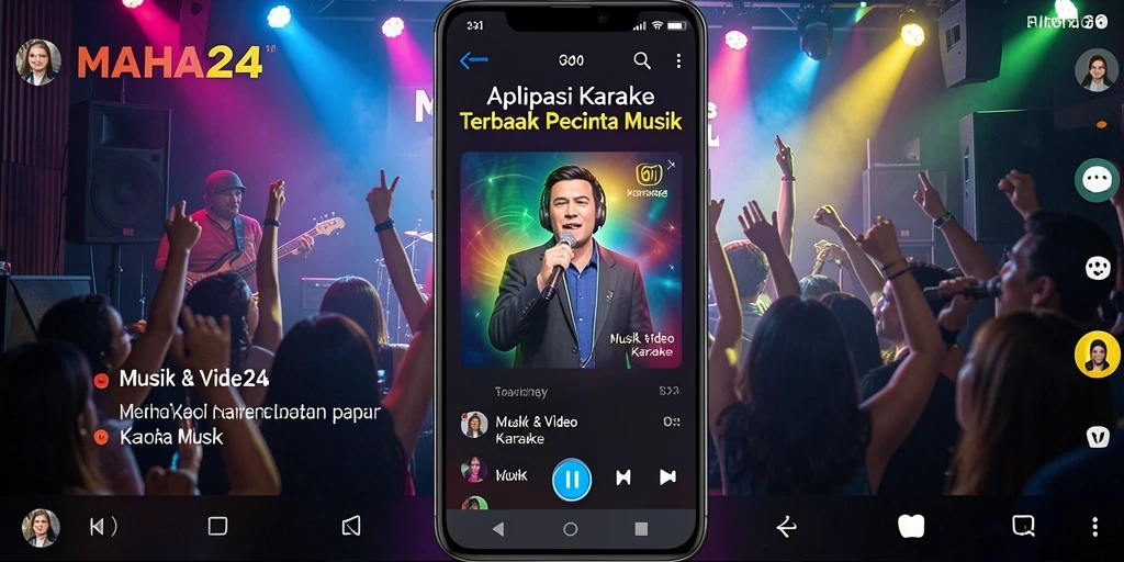 Tampilan antarmuka MAHA24 yang intuitif untuk karaoke.